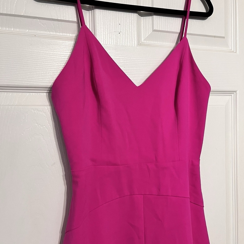 Amanda Uprichard Classic Hot Pink Mini Party Dress Womens Large Barbiecore